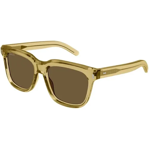 Brown Sunglasses Gg1523S 004 , male, Sizes: 53 MM - Gucci - Modalova