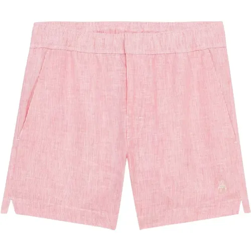 Rote Leinen-Shorts , Herren, Größe: 2XL - Brooks Brothers - Modalova