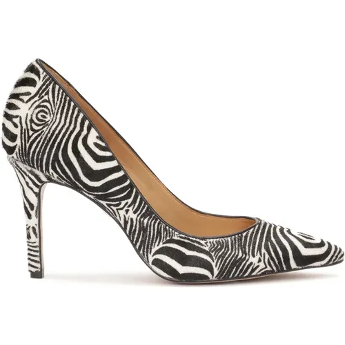 Animal-Print-Lederpumps mit Naturborsten , Damen, Größe: 36 1/2 EU - Kazar - Modalova