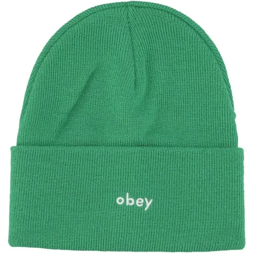 Ribbed Beanie Hat , male, Sizes: ONE SIZE - Obey - Modalova