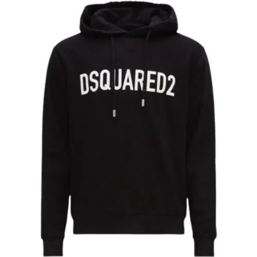 Hoodie - Iconic Logo, Schwarz , Herren, Größe: S - Dsquared2 - Modalova