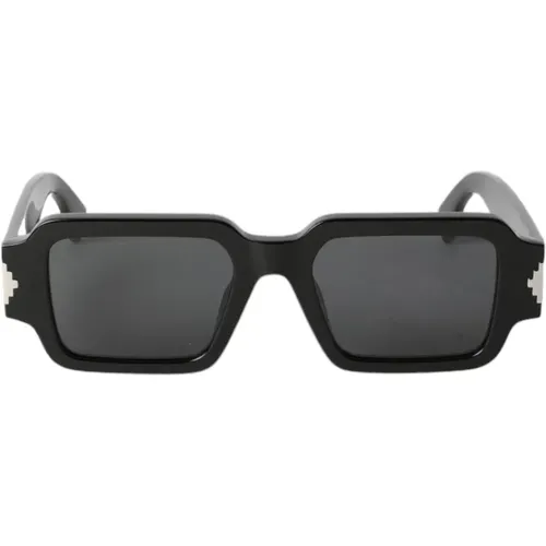 Schwarze Rechteckige Sonnenbrille , Damen, Größe: 52 MM - Marcelo Burlon - Modalova
