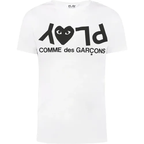 Logo-bedrucktes T-Shirt , Herren, Größe: L - Comme des Garçons Play - Modalova