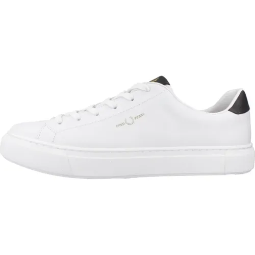 Tumbled Leather Sneakers , Herren, Größe: 43 EU - Fred Perry - Modalova