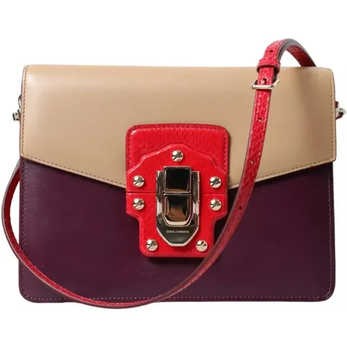 Leder Crossbody Tasche mit Ayers-Einsätzen - Dolce & Gabbana - Modalova