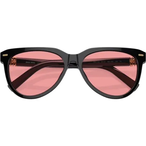 Metallic Detail Panthos Sunglasses , female, Sizes: 56 MM - Miu Miu - Modalova