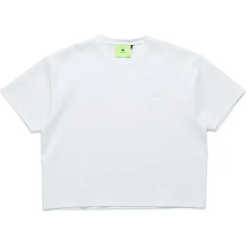 Cropped Crewneck Cotton T-shirt , male, Sizes: L, XL, S - New Amsterdam Surf Association - Modalova