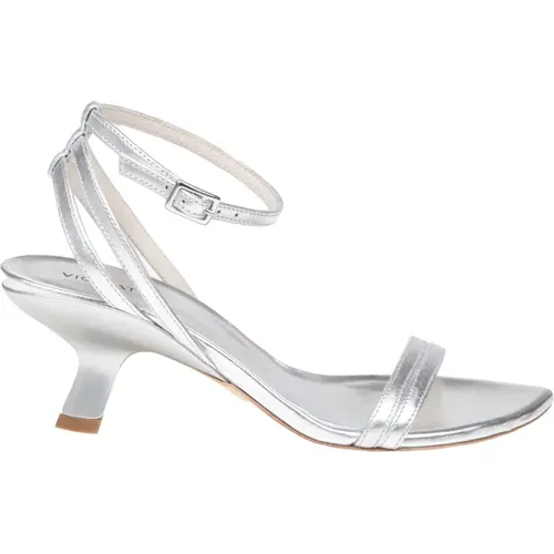 Silver Leather Pointed Sandals , female, Sizes: 4 UK, 6 UK, 5 UK, 3 UK, 7 UK - Vic Matié - Modalova