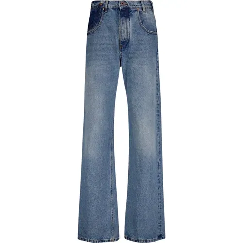 Contrast-Pocket Wide-Leg Jeans , female, Sizes: W30, W32 - Balmain - Modalova