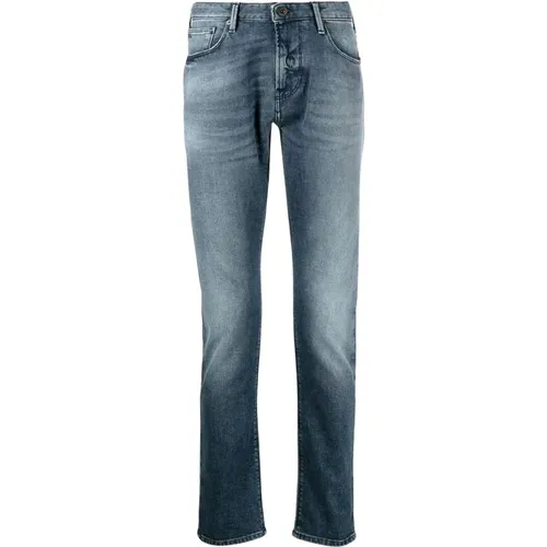 Slim Fit Jeans with Side and Back Pockets , male, Sizes: W30 - Emporio Armani - Modalova