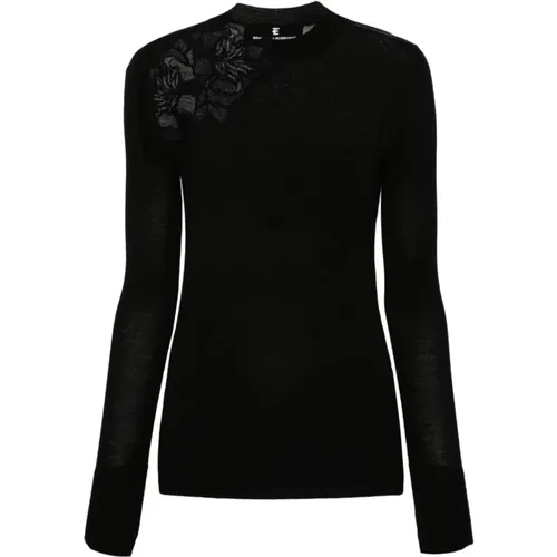 Floral Lace Sweater , female, Sizes: 2XS - Ermanno Scervino - Modalova