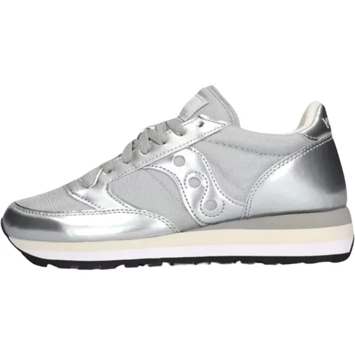 Silberne Jazz Triple Low-Top Sneakers , Damen, Größe: 37 EU - Saucony - Modalova