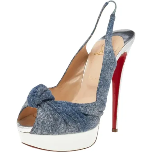 Pre-owned Denim heels , female, Sizes: 6 UK - Christian Louboutin Pre-owned - Modalova