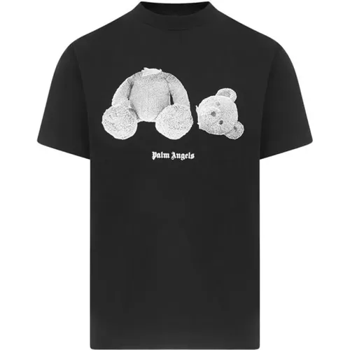 Teddy Bear-Print T-Shirt , Herren, Größe: S - Palm Angels - Modalova