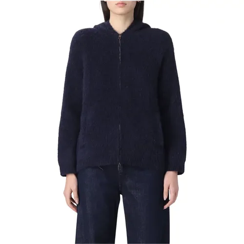 Sweatshirt mit Reißverschluss , Damen, Größe: XS - Giorgio Armani - Modalova