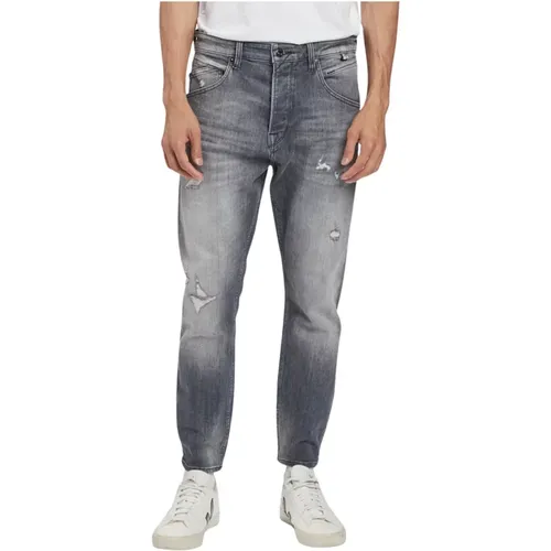 Faded Ripped Stretch Jeans in Grau , Herren, Größe: W34 - Gabba - Modalova