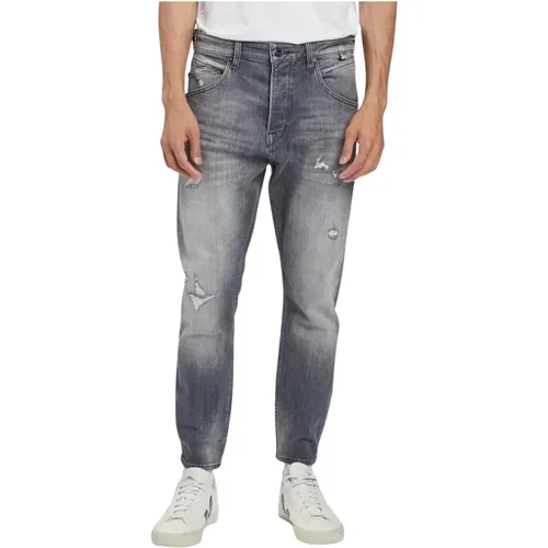 Faded Ripped Stretch Jeans in Grau , Herren, Größe: W36 - Gabba - Modalova