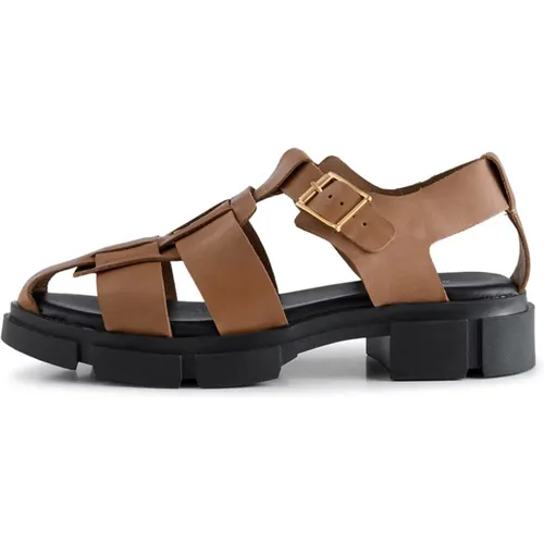 Alva Leather Sandal - Tan , female, Sizes: 5 UK, 9 UK, 7 UK, 4 UK, 6 UK - Shoe the Bear - Modalova