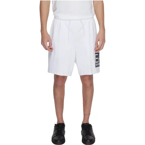 Schnür-Cotton-Blend-Shorts , Herren, Größe: XS - Emporio Armani EA7 - Modalova