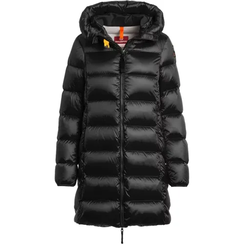 Long Puffer Jacket with Hood , female, Sizes: L - Parajumpers - Modalova