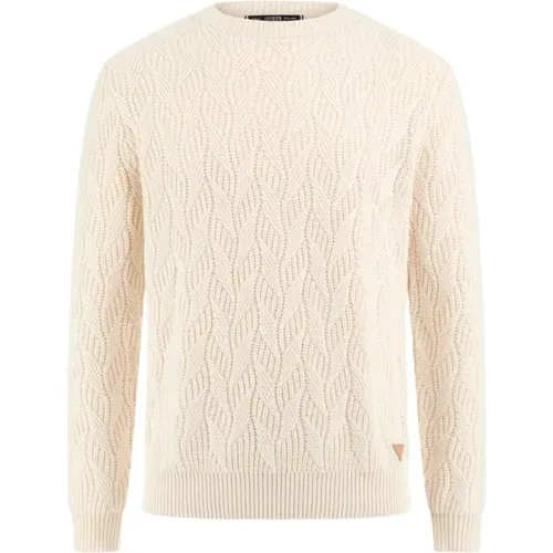 Cable-Knit Pullover für Männer , Herren, Größe: L - Guess - Modalova