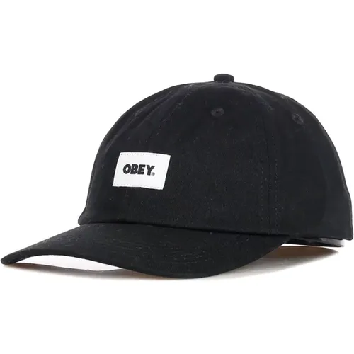 Curved Visor Cap Bold Label , male, Sizes: ONE SIZE - Obey - Modalova