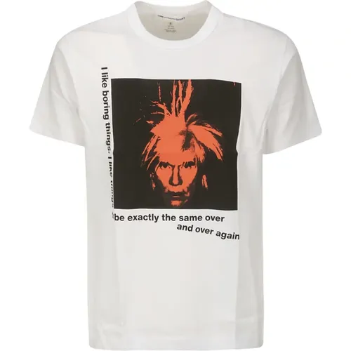 Baumwolle Jersey Plain T-Shirt Andy Warhol,T-Shirts - Comme des Garçons - Modalova