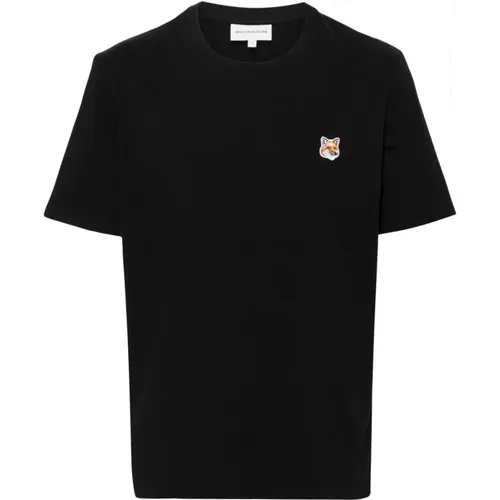 Fox Motiv Baumwoll-T-Shirt , Herren, Größe: 2XL - Maison Kitsuné - Modalova