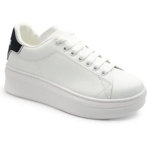 Weiße und schwarze PU-Sneaker , Damen, Größe: 40 EU - Gaëlle Paris - Modalova