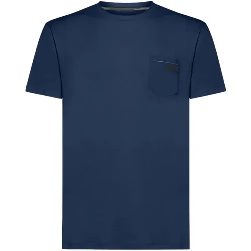 Blau Royal Tasche T-shirt Revo , Herren, Größe: M - RRD - Modalova