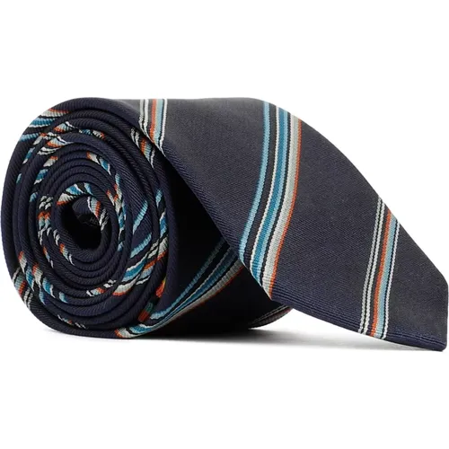 Multicolour Stripe Silk Tie , male, Sizes: ONE SIZE - PS By Paul Smith - Modalova