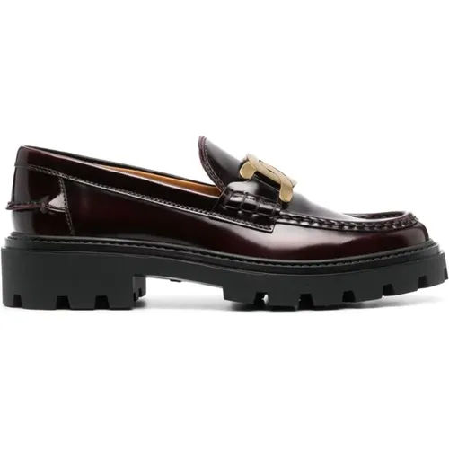 Heeled Leather Loafers , female, Sizes: 8 UK, 4 UK, 5 1/2 UK, 6 UK, 6 1/2 UK - TOD'S - Modalova