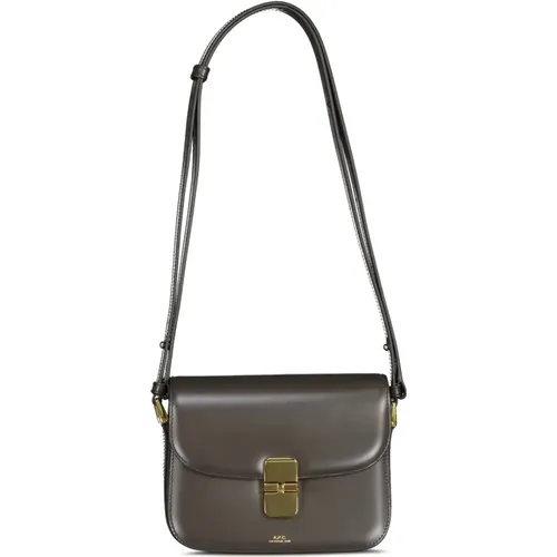 Leather Shoulder Bag Grace , male, Sizes: ONE SIZE - A.p.c. - Modalova