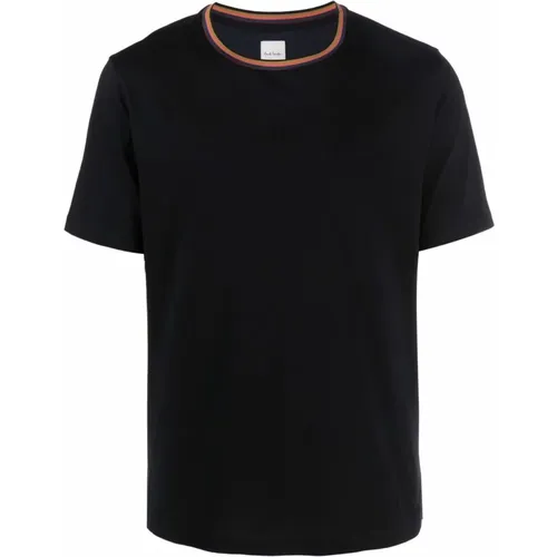 Schwarzes Streifen Logo T-Shirt , Herren, Größe: S - Paul Smith - Modalova