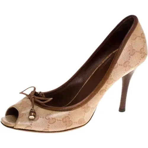Pre-owned Canvas heels , Damen, Größe: 37 1/2 EU - Gucci Vintage - Modalova