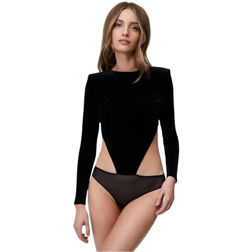 Samt-Body mit Cut-Outs , Damen, Größe: XS - Undress Code - Modalova