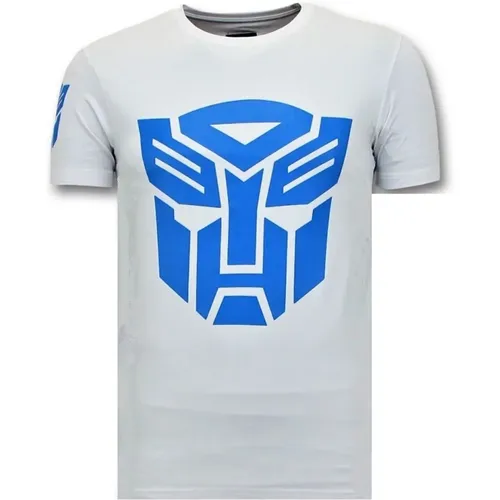Cooles T-Shirt Männer - Transformers Robots Print , Herren, Größe: XL - Local Fanatic - Modalova