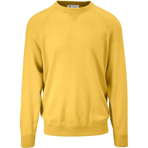Cashmere Crewneck Sweater , male, Sizes: XL, 2XL - BRUNELLO CUCINELLI - Modalova