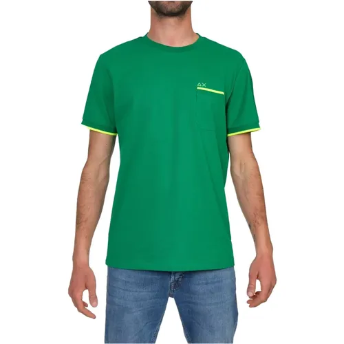 Striped T-shirt , male, Sizes: 2XL, XL - Sun68 - Modalova