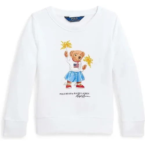 Weiße Sweaters mit Polo Bear,Kinder Rundhals Sweatshirt - Ralph Lauren - Modalova