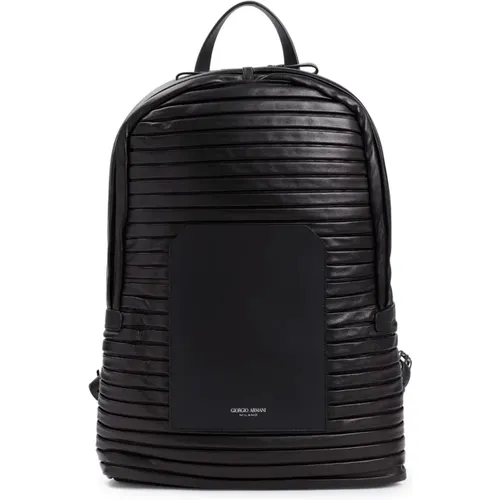 Stylischer Nero Rucksack - Giorgio Armani - Modalova