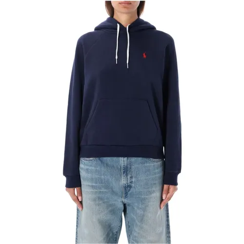 Classic Pony Hoodie Navy Knitwear , female, Sizes: S, XS - Ralph Lauren - Modalova