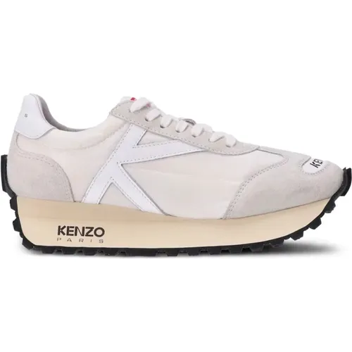 Weiße Casual Low Top Sneakers , Damen, Größe: 40 EU - Kenzo - Modalova