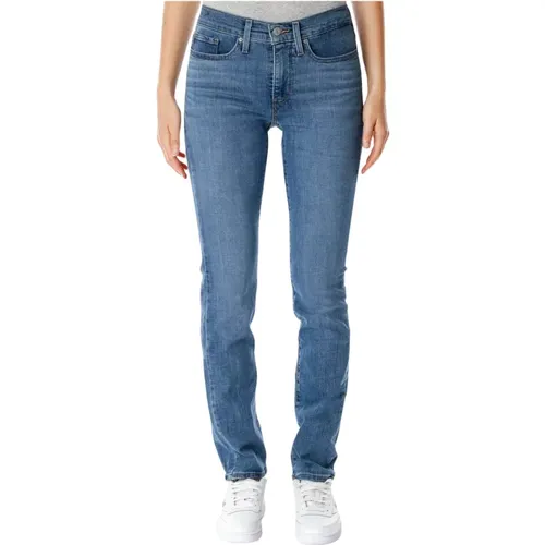 Levi's, Mid-Rise Slim Straight Skinny Jeans , Damen, Größe: W25 L30 - Levis - Modalova