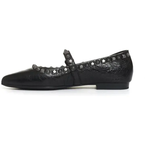 Leather Ballerinas with Studs , female, Sizes: 4 UK, 5 UK - Ash - Modalova