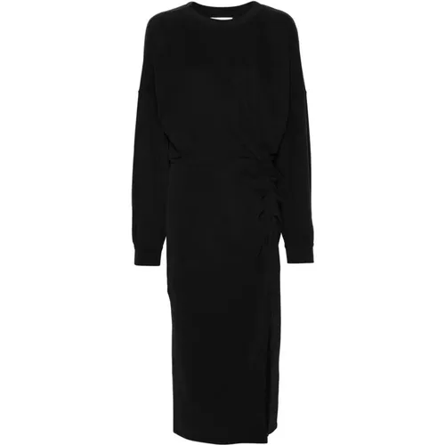 Schwarzes Kleid aus Bio-Baumwolljersey - Isabel Marant Étoile - Modalova