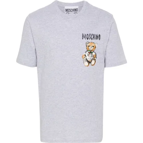 Graue Teddy Bear T-Shirts und Polos , Herren, Größe: XL - Moschino - Modalova