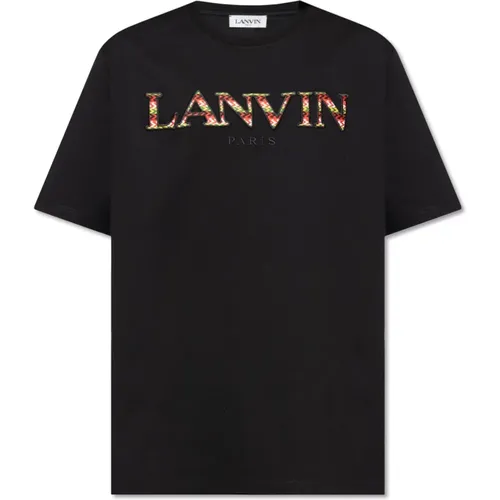 T-Shirt mit Logo , Herren, Größe: L - Lanvin - Modalova