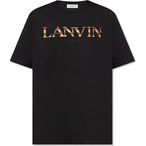 T-Shirt mit Logo , Herren, Größe: XL - Lanvin - Modalova