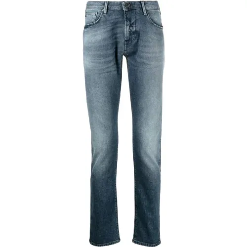 Slim Fit Denim Jeans für Herren , Herren, Größe: W32 - Emporio Armani - Modalova